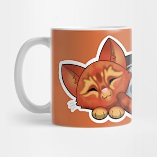 Orange cat and B12 having a nap Mug